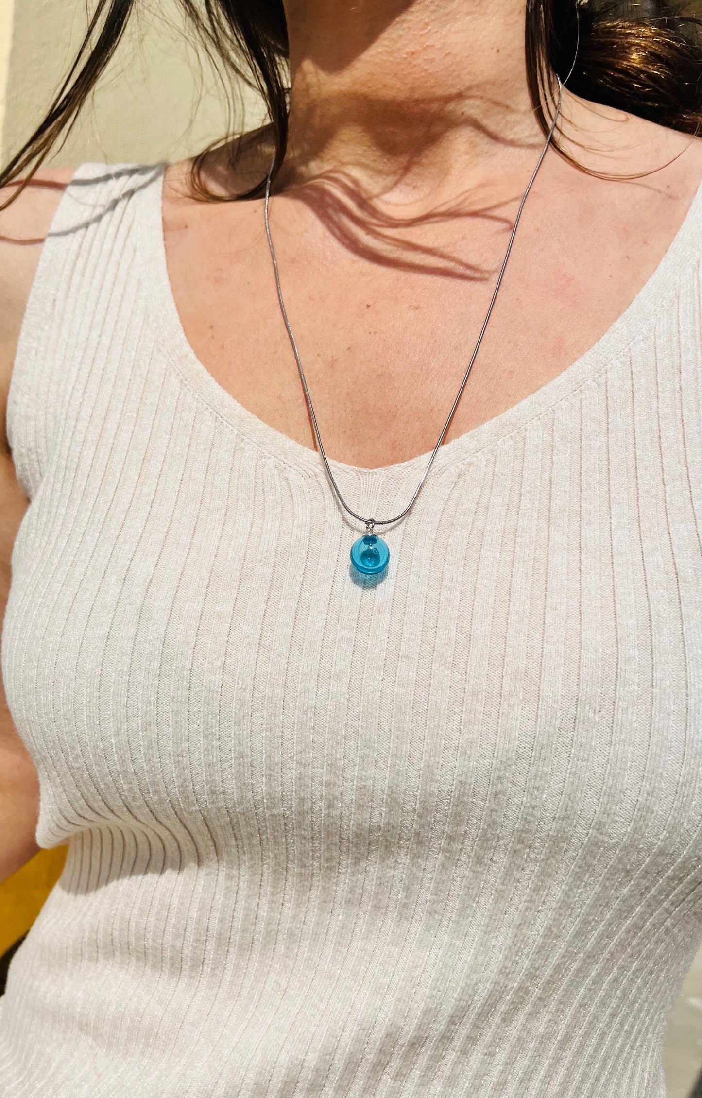 OLIOSA – Pendentif D'olfactothérapie en Verre Soufflé