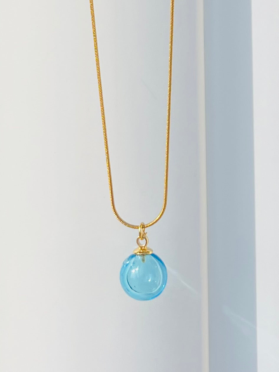OLIOSA – Pendentif D'olfactothérapie en Verre Soufflé
