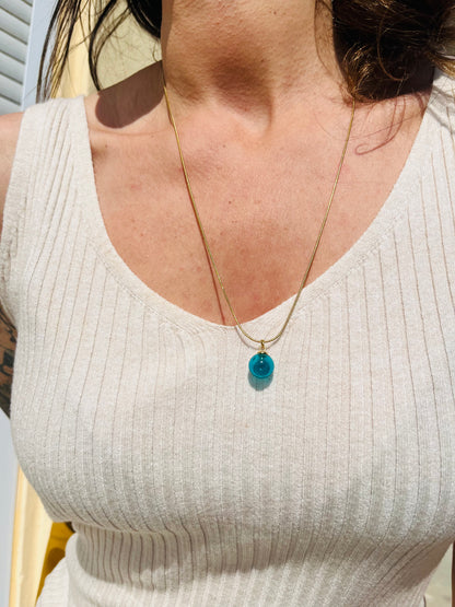 OLIOSA – Pendentif D'olfactothérapie en Verre Soufflé