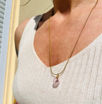OLIOSA – Pendentif D'olfactothérapie en Verre Soufflé