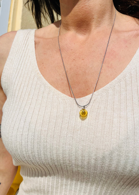 OLIOSA – Pendentif D'olfactothérapie en Verre Soufflé