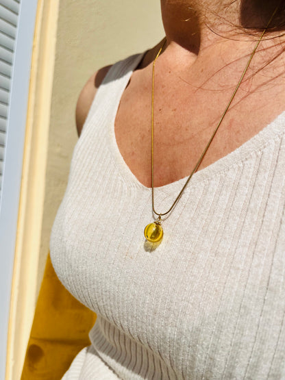 OLIOSA – Pendentif D'olfactothérapie en Verre Soufflé