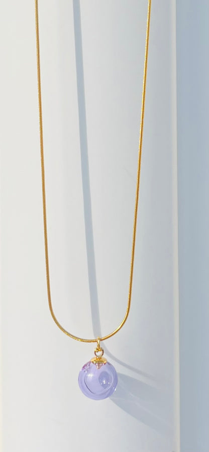OLIOSA – Pendentif D'olfactothérapie en Verre Soufflé